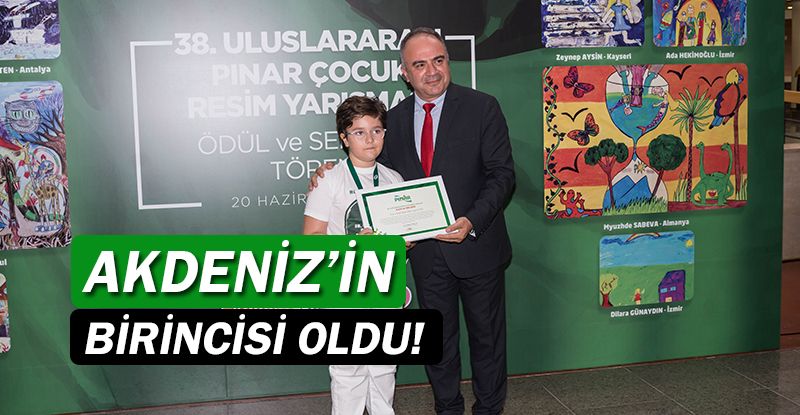 Akdeniz'in genç ressamı Rüzgar Çağlar Erten oldu